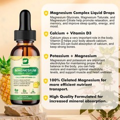 Magnesium Glycinate Liquid Drop High Potency Promotes Nerve Relief Sleep Support