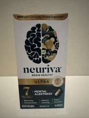 Neuriva Brain Health Ultra Mental Alertness 60 Capsules 30 Day Supply Best Deal!