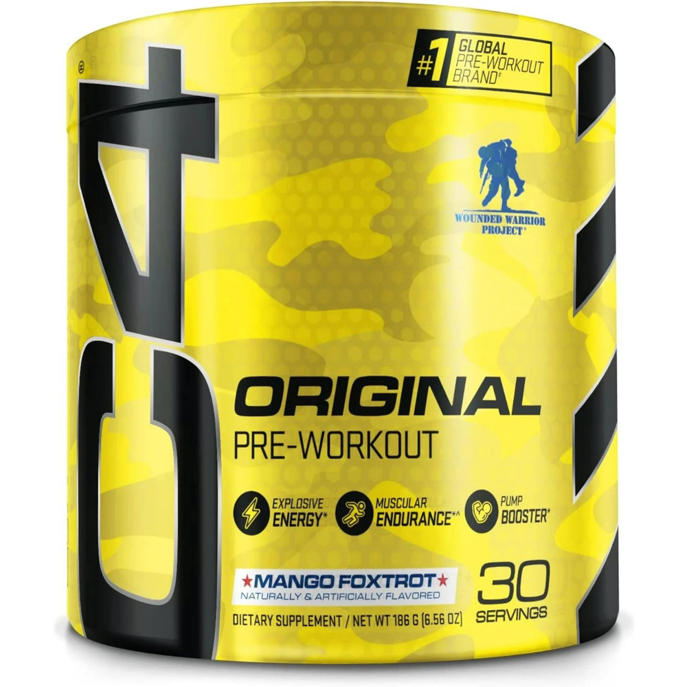 C4 Original Pre Workout Powder, Mango Foxtrot, 30 Servings / 6.5 OZ