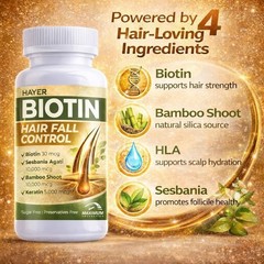 HA.YER Biotin 10000mcg 60 Tablets Hair Wellness Support
