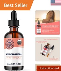 USDA Organic Ashwagandha – Fast-Absorbing Stress Support – Thick, Potent Form…