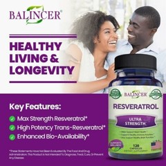 Resveratrol Nicotinamide Nucleoside 1000mg Antioxidant Brain Health 120 Capsules