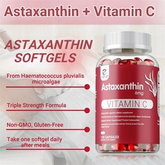 Astaxanthin 120pcs, Supports Eye,Joints and Skin Health,Increase Cellular Energy