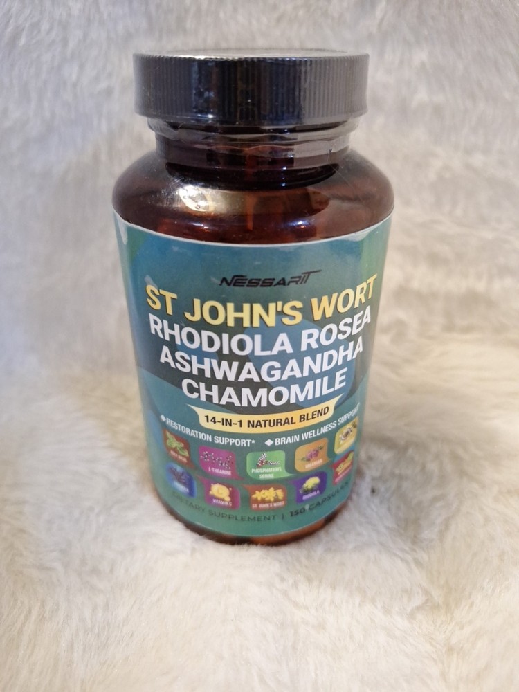 ✨️Nessarit Rhodiola Rosea Chamomile Ashwagandha Holy Basil 150ct Exp 04/2027✨️