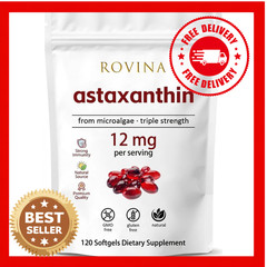 Adjustable Rovina Astaxanthin 12mg Powerful Natural 120 Count (Pack of 1)