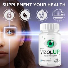 (1 Pack) Vizol Up Advanced Max Support Healthy Eye Function VizolUp 60 Capsules