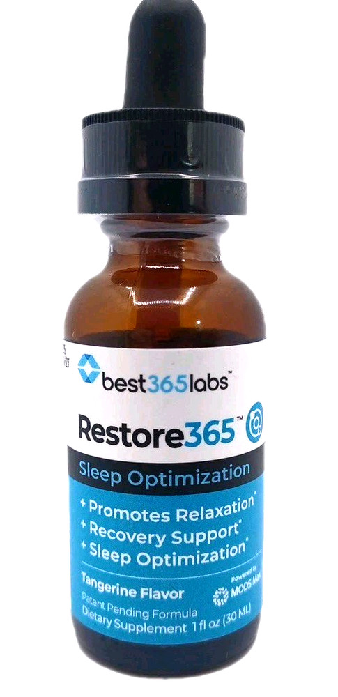 NEW Best365Labs Restore365 SLEEP OPTIMIZATION Relaxation Melatonin GABA 10/27