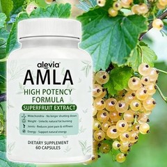 Amla Capsules 1000mg Organic Indian Gooseberry 60 Ct Ayurvedic Alevia Fruit US