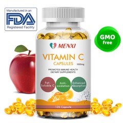 Vitamin C Capsules 1000mg For Immune System Support for Men and Women 10-120Caps