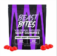 3 Bag Valerian Infused Sleep and Nighttime Recovery Gummies – Beast Bites