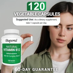 Vitamin B12 with B Complex Blend 240pcs, Brain Health, Improve Mental Clarity
