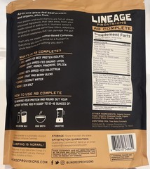 Lineage AB Complete CHOCOLATE Protein Powder 30 Servings Exp 10/2027 – New!