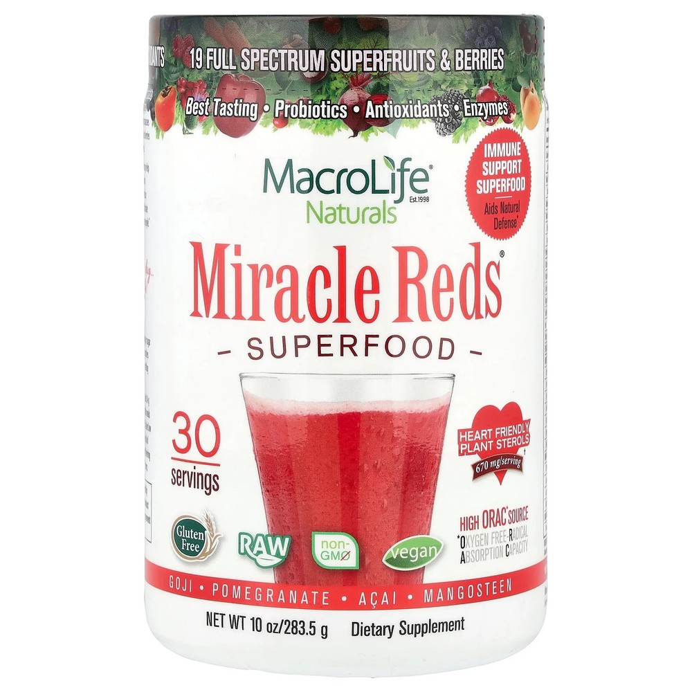 2 X Macrolife Naturals, Miracle Reds�, Superfood, Goji, Pomegranate, Acai, Mang