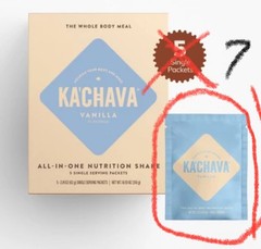 Ka’Chava Vanilla 7Packets 7Servings Meal Replacement Plant Protein Long EXP 2027