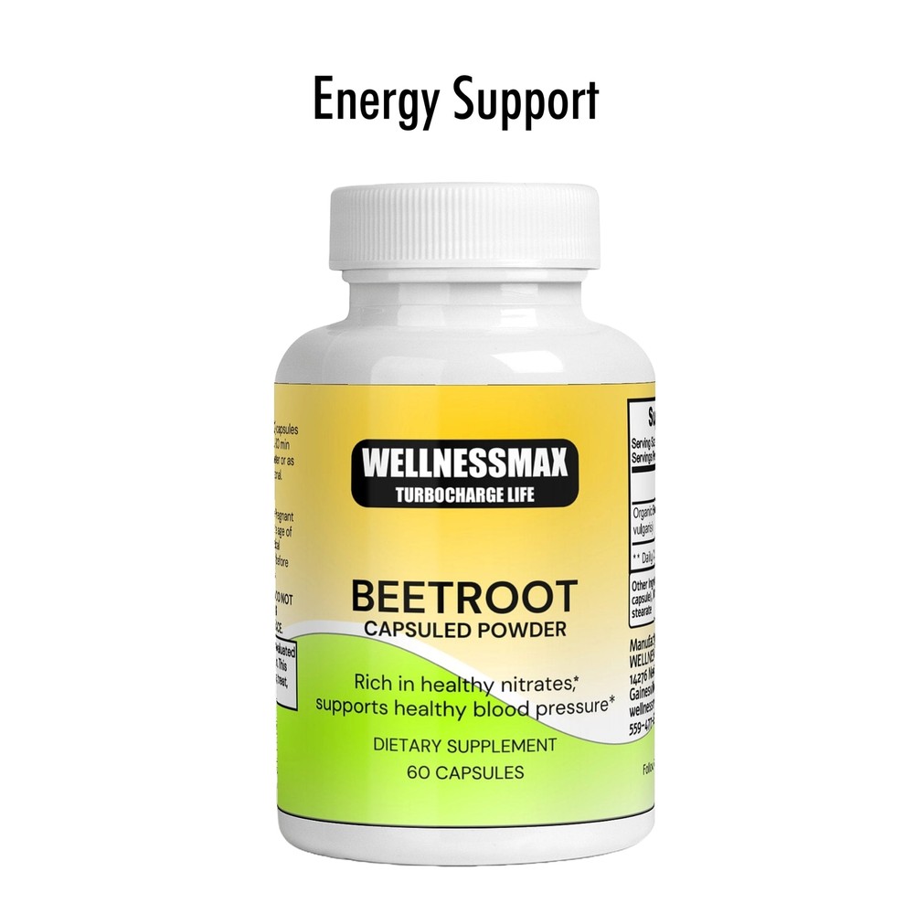 Organic Beetroot Capsules – 1300mg Per Serving