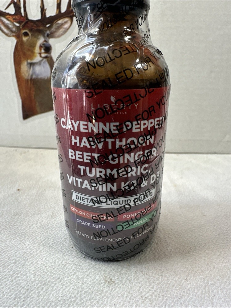 Cayenne Pepper Hawthorn Beet Root Turmeric Vitamin K2+D3 Liquid Drops 60ML