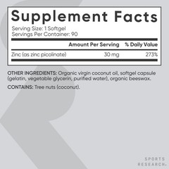 Zinc 30mg (90 softgels)