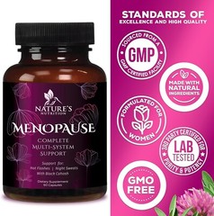 Menopause Support Supplement Highest Potency 1256mg Hot Flash Relief for Women