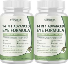 Evervision 14 in 1 Advanced Eye Formula, Eye Vitamin and Mineral Supplement, 60