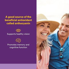 Natural Blueberry Extract Softgels – Immune and Cognitive Support, 90 Count