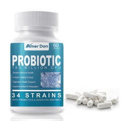 Digestive Enzymes Prebiotic & Probiotics Gas Constipation & Bloating Relief 60pc