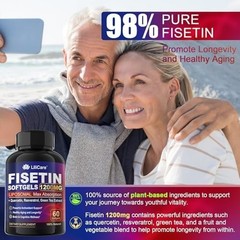 Fisetin with Quercetin Supplements 1200 mg per Serving,Hig…