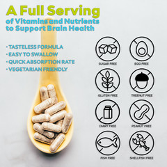 Memory Lift Brain Maximum Support Supplement Pills Advanced Formula 180 Capsules