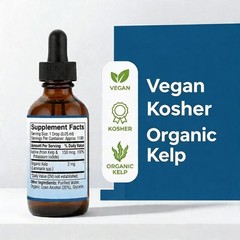 Liquid Iodine Drops 150 mcg – Iodine Supplement with Organic Kelp – 1300 Serving