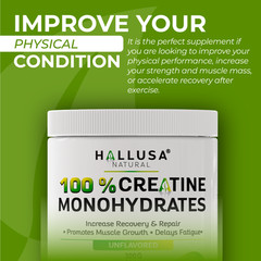 CREATINE Monohydrate Powder – Muscle Development, Enhanced Strength – 60 Serving