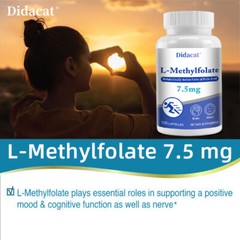 L Methylfolate 7.5mg – 30 To 120 Vegan Capsules – Optimized and Activated