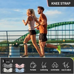 GOUNOD Silicone Patellar Tendon Support Strap 2 Pack,Knee One Size, Black