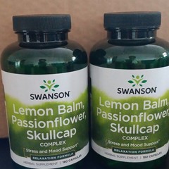 Swanson Lemon Balm Passionflower Skullcap Complex Stress & Mood Support 180 Caps