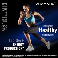 Vitamatic Vitamin B1 (As Thiamine Mononitrate) 100 mg – 250 Vegetarian Tablets