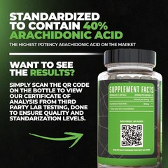 Huge Supplements Arachidone Arachidonic Acid 120 Softgels Muscle Growth