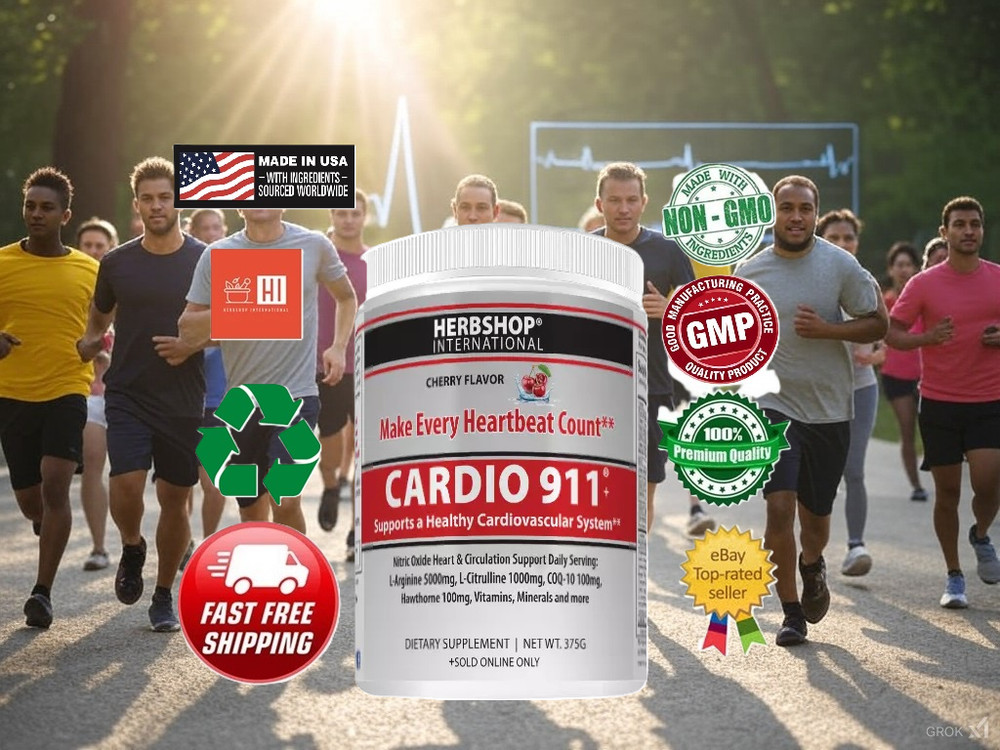 Cardio 911 Nitric Oxide Circulation Support & Workout Enhancement Powder 2 types
