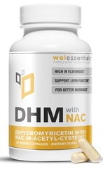 WELESSENTIALS Dihydromyricetin DHM with NAC – 650mg x 60 Capsules – 300mg N-A…
