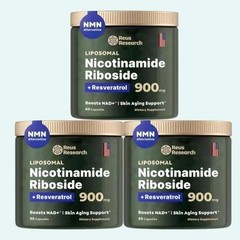 3 Bottle of Reus Research NR900 -NAD+Supplement forSkin Aging Support, Energy