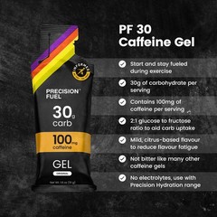 Precision Fuel 30 Caffeine Energy Gel – Mild Flavour Running Gels for Enduran…