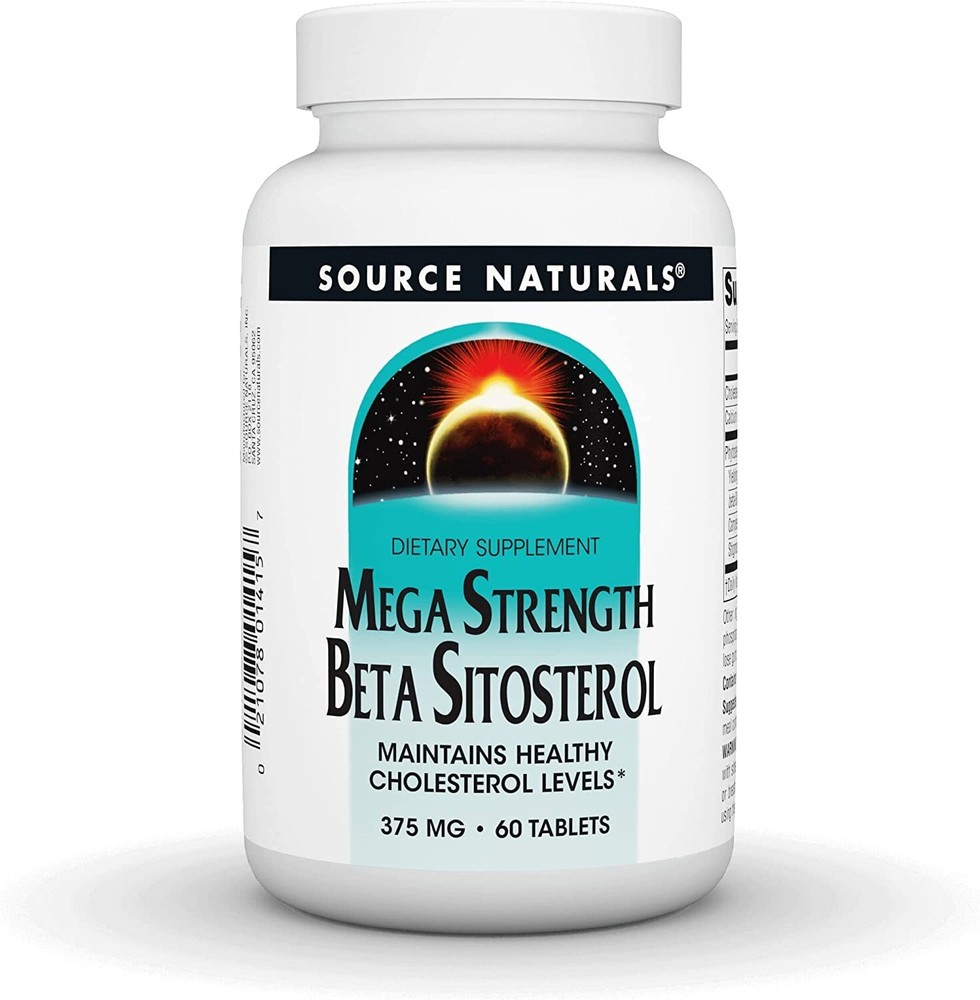Source Naturals, Mega Strength Beta Sitosterol 375 mg -60 Tablets