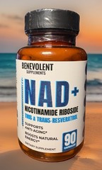 NAD+ Supplement, High Absorption Cell Power Regenerator 90 Capsules Benevolent
