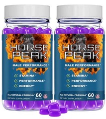 (2 Pack) Horsepeak Gummies for Men, Horse Peak Stamina & Energy Male Gummies