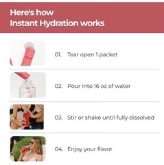 Instant Hydration Sugar Free Electrolytes Packets RASPBERRY 20 STICKS