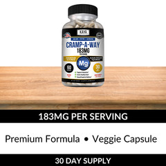 (2 Pack) Cramp-A-Way 60ct Magnesium Glycinate, Sleep Aid, Joint & Bone Support