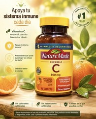 Nature Made Chewable Vitamin C 500mg Orange Flavor 60 Tablets Immune Support