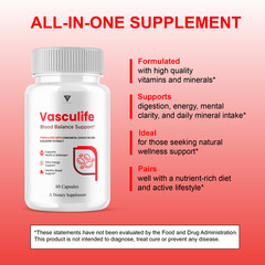 Vasculife Blood Balance, Vasculife Advanced Blood Health (60 Capsules)