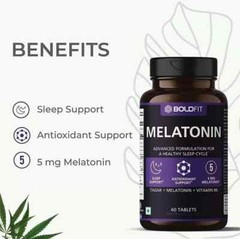 Pack 2 x Boldfit Deep Sleeping Aid Reduce Stress Anxiety Relax Calm Body 60 Tabs