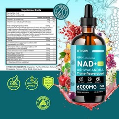 Liposomal NAD Supplement – Total 30000Mg NAD+ Blend Liquid Drops with Resveratro