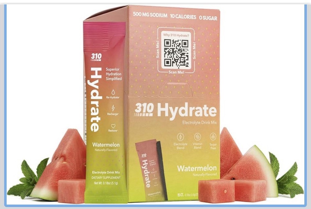 2x Boxes Watermelon 310 Nutrition Hydrate Electrolyte 283% B12 +B6+B5+B3 +111% C