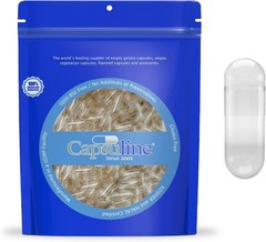 Capsuline Size 000 Gelatin Empty Capsules, 5000 Count, Empty Gel Pill Capsules