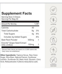HumanN SuperBeets Heart Chews Pomegranate Berry 90 Count Exp 9/2026
